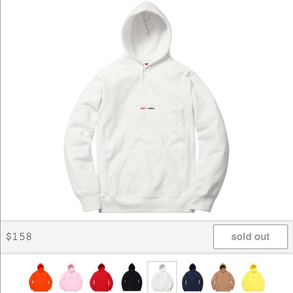 Embossed logo M size white by supreme